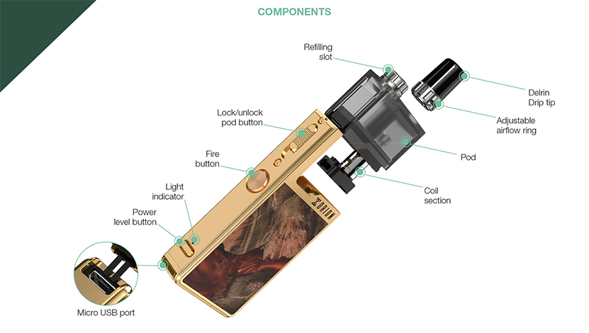 Lost Vape Orion Plus DNA Kit component