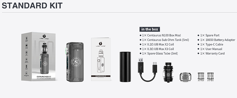 Lost Vape Centaurus N100 Kit Package