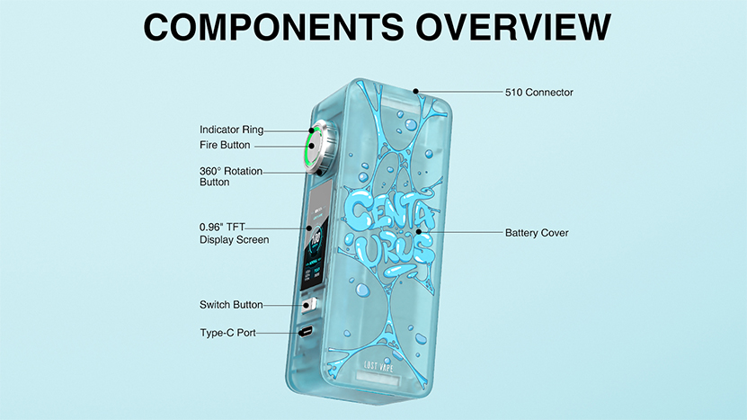 Lost Vape Centaurus N100 Mod Parts