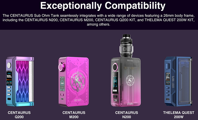 Lost Vape Centaurus N200 Kit with Centaurus Sub Ohm Tank