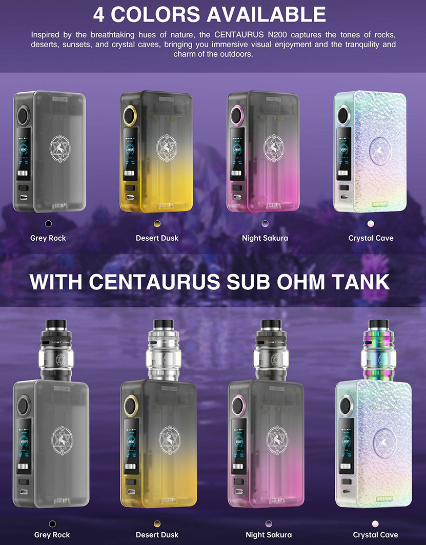 Lost Vape Centaurus N200 Kit Options