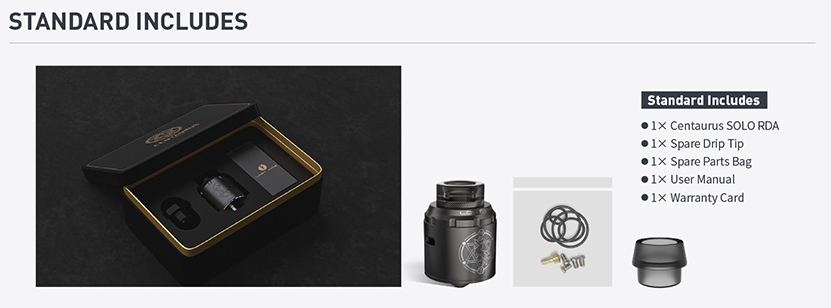 Lost Vape Centaurus Solo RDA Package