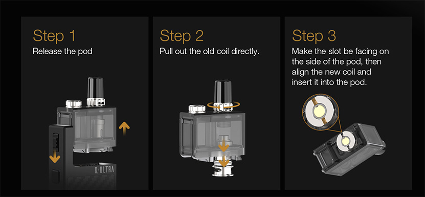 Lost Vape Q-Ultra Pod Cartridge Rebuilt the coils 