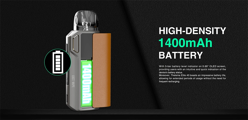 Lost Vape Thelema Elite 40 Kit 1400mAh Battery