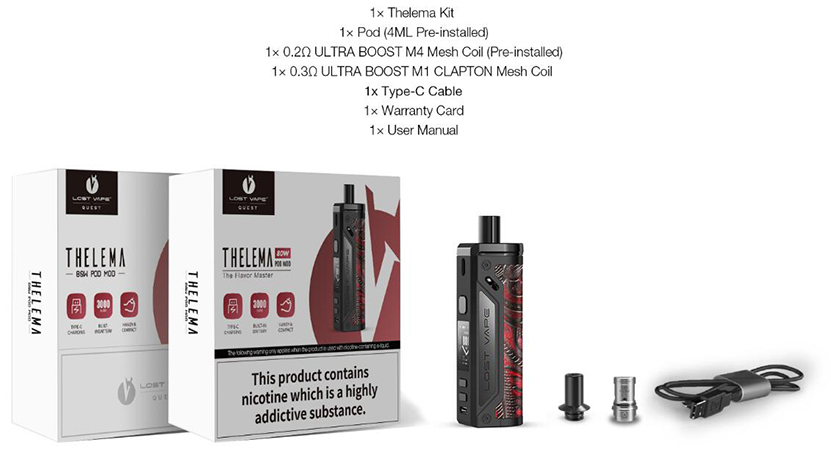 Lost Vape Thelema Kit Package