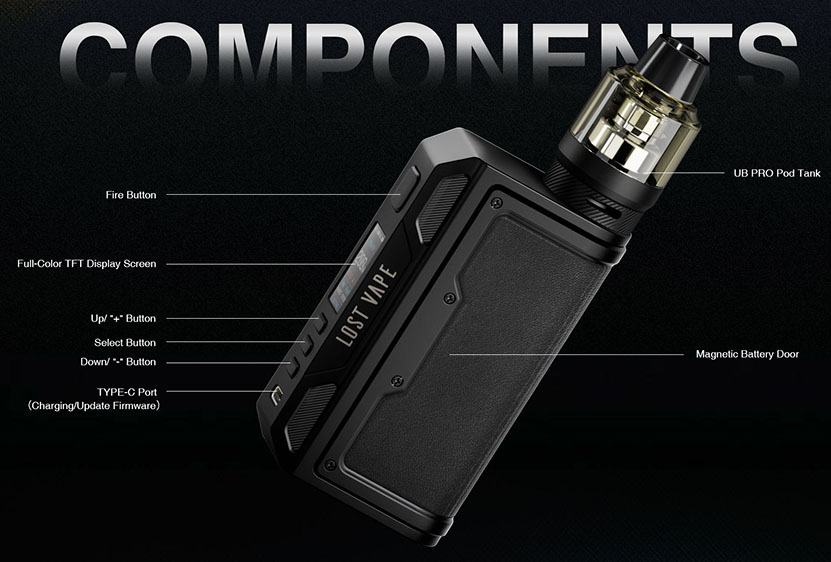 Lost Vape Thelema Quest Mod Kit Components