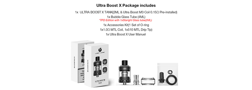 Lost Vape Ultra Boost X Tank Package