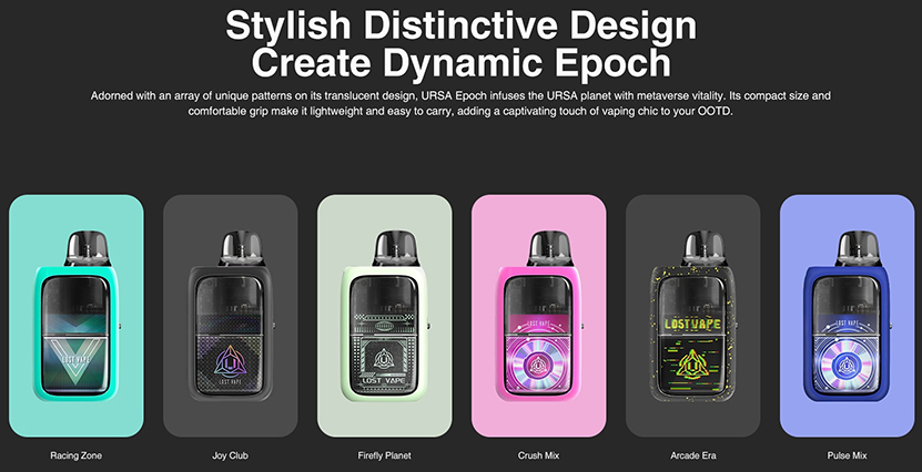 Lost Vape Ursa Epoch Pod Kit Stylish Distinctive Design