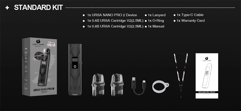 Lost Vape Ursa Nano Pro Kit Package