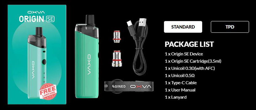 OXVA Origin SE Kit Package