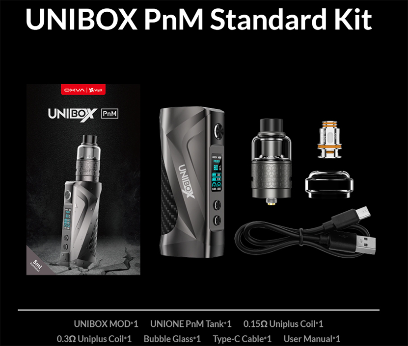 OXVA Unibox PnM Kit Package