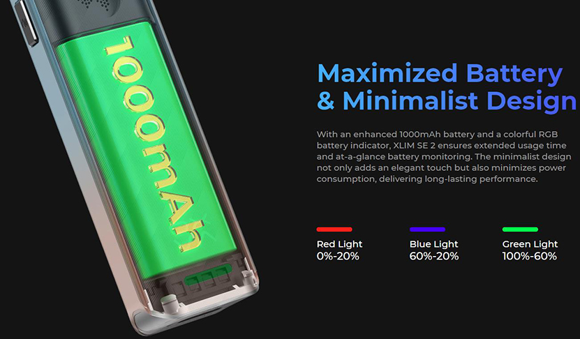 OXVA Xlim SE 2 Kit Battery Indicator