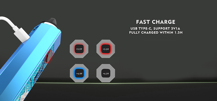 OneVape Mace 55 Kit Charging