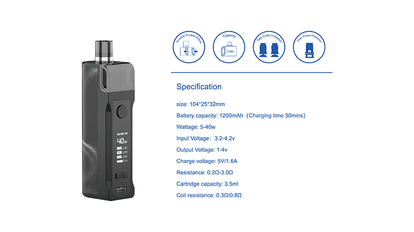 Oumier Voocean 40 Kit Specification