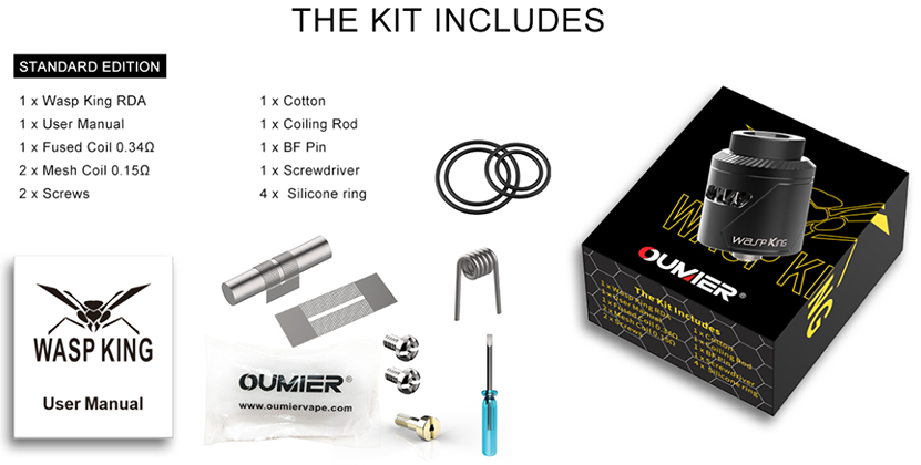 Oumier Wasp King RDA Package