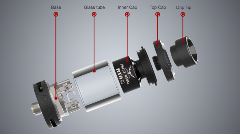 Oumier Wasp Nano RTA V2 Tank Composition