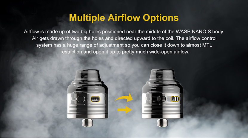 Oumier Wasp Nano S RDA Atomizer Airflow