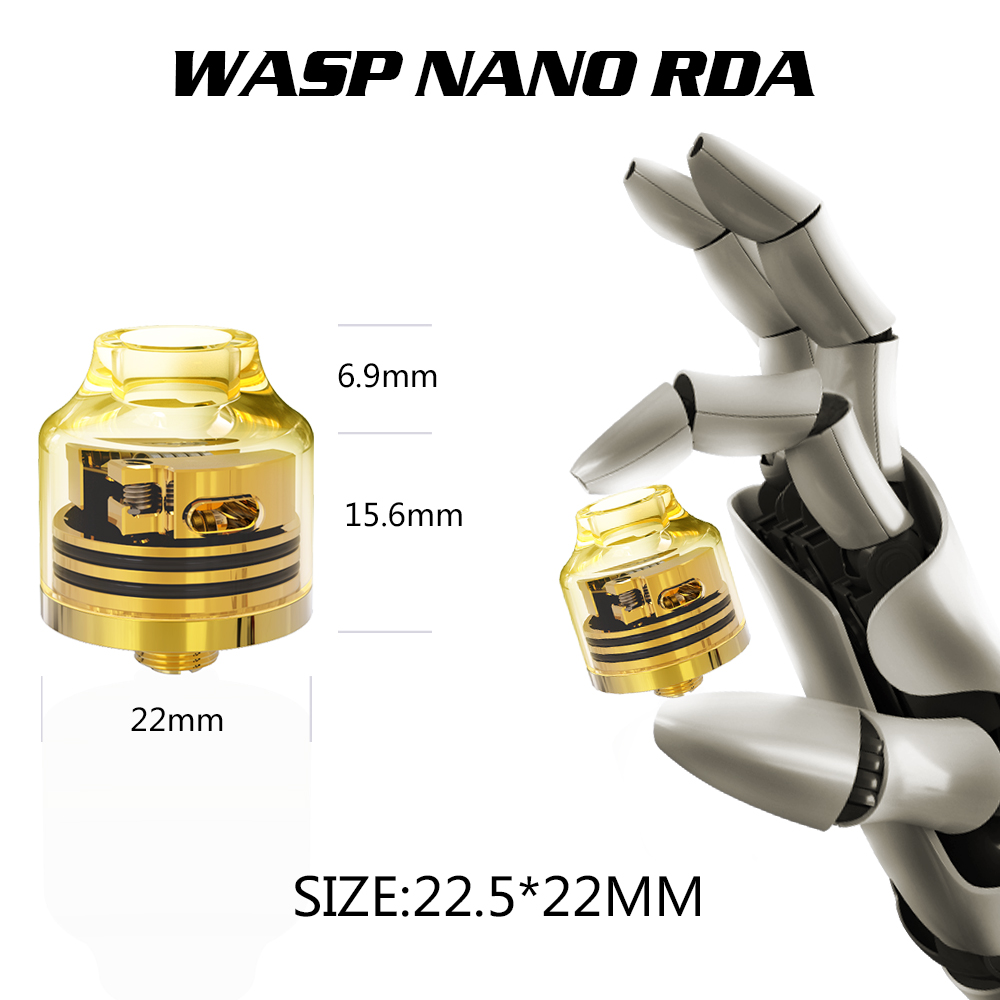 Oumier Wasp Nano RDA Transparent Version Size