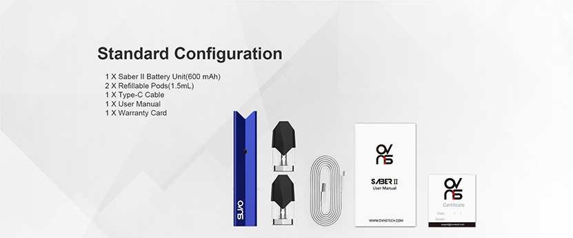 Ovns Saber 2 Pod System Kit package