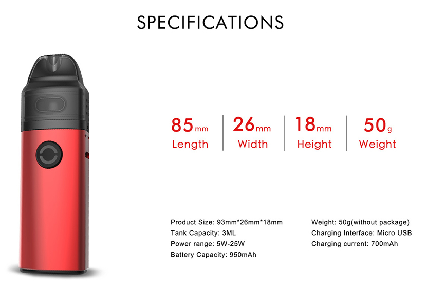 Phiness HUB Pod Kit Specification