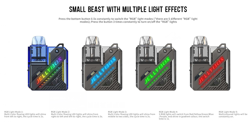 Rincoe Jellybox Nano 2 Kit RGB Light Modes