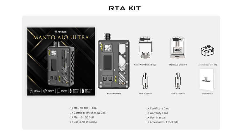 Rincoe Manto AIO Ultra Kit Package