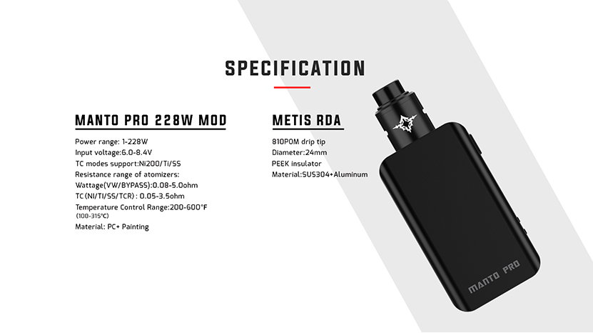 Rincoe Manto Pro 228W RDA Kit Feature 6