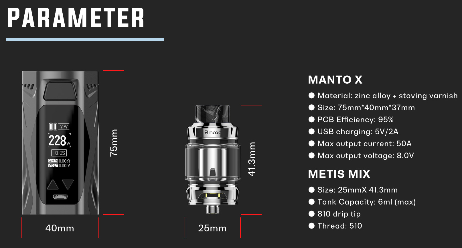 Rincoe Manto X Mesh Kit Feature 5