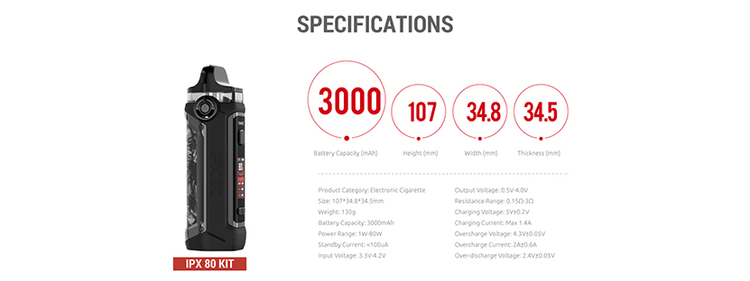 SMOK IPX 80 Kit Feature 15