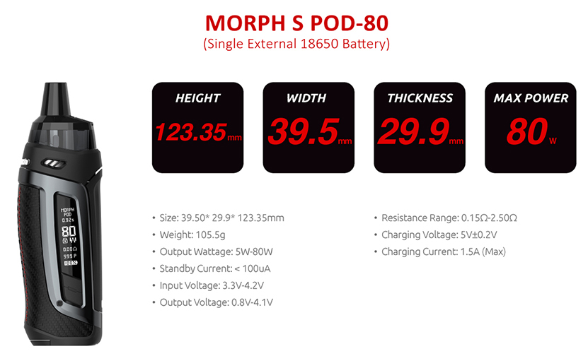 SMOK Morph S Pod 80 Kit Feature 19