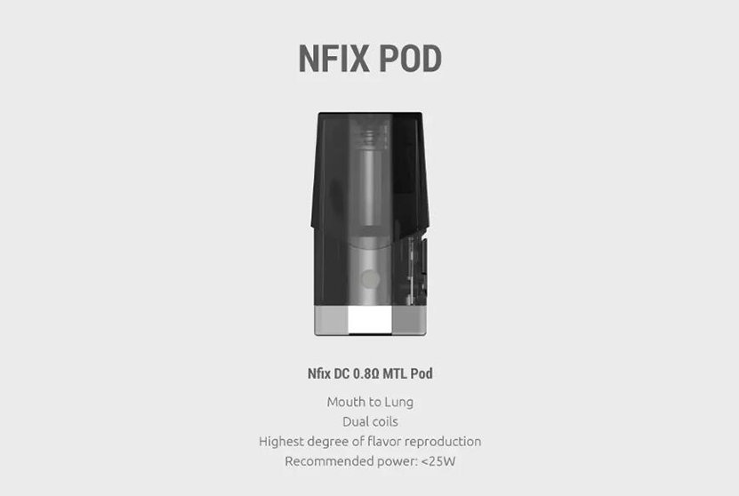 SMOK Nfix Kit 700mAh 25W 3ml pod system kit with MTL coil