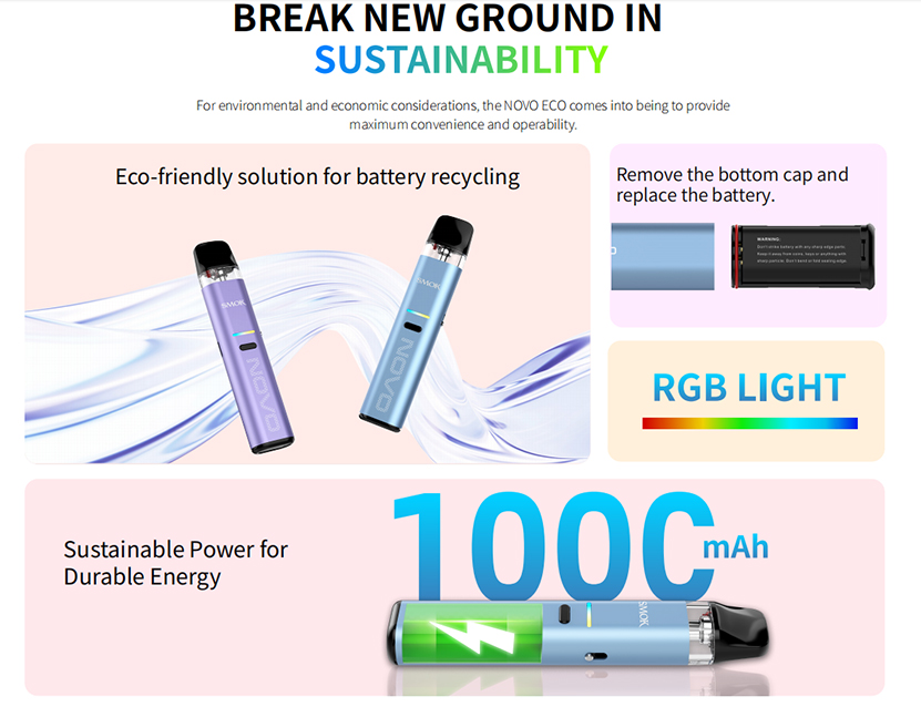 SMOK Novo ECO Kit 1000mAh Battery