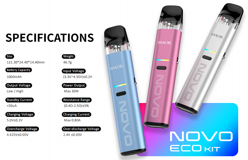 SMOK Novo ECO Kit Specification