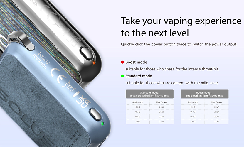 SMOK Solus GT Box Kit Boost Mode