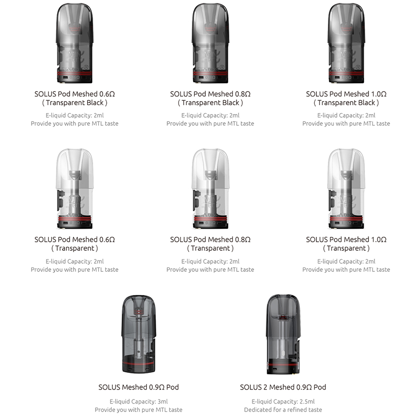 SMOK Solus GT Box Kit Compatible Pods