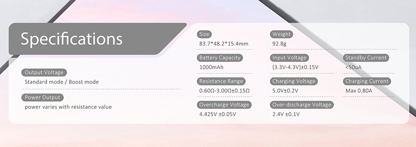 SMOK Solus GT Box Kit Specifications