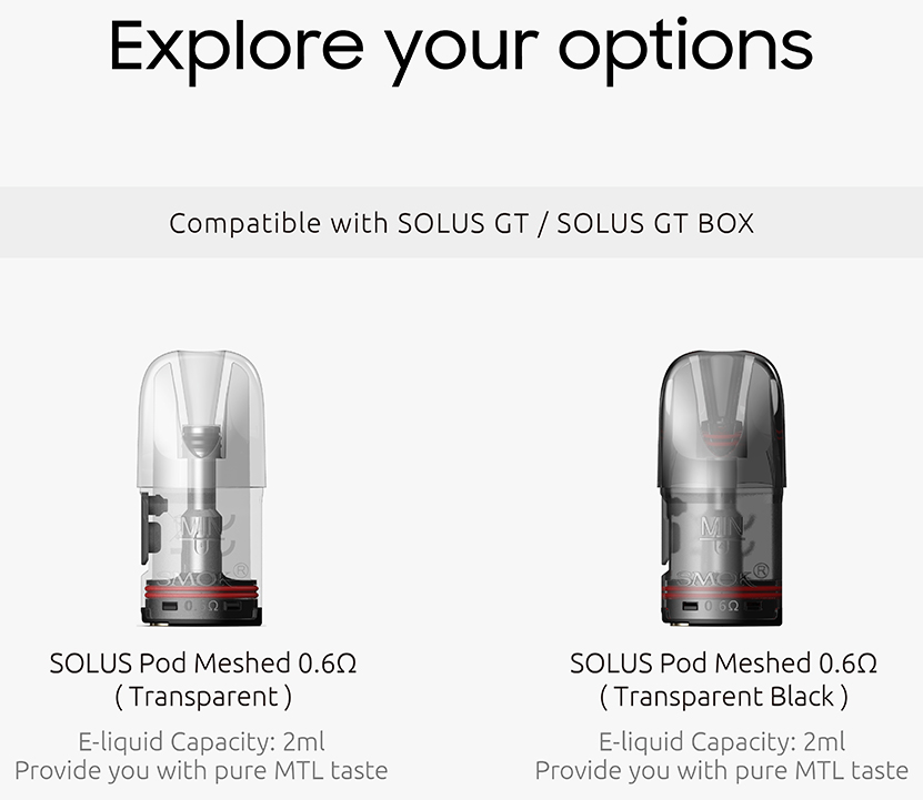 SMOK Solus GT Kit Compatible Pod