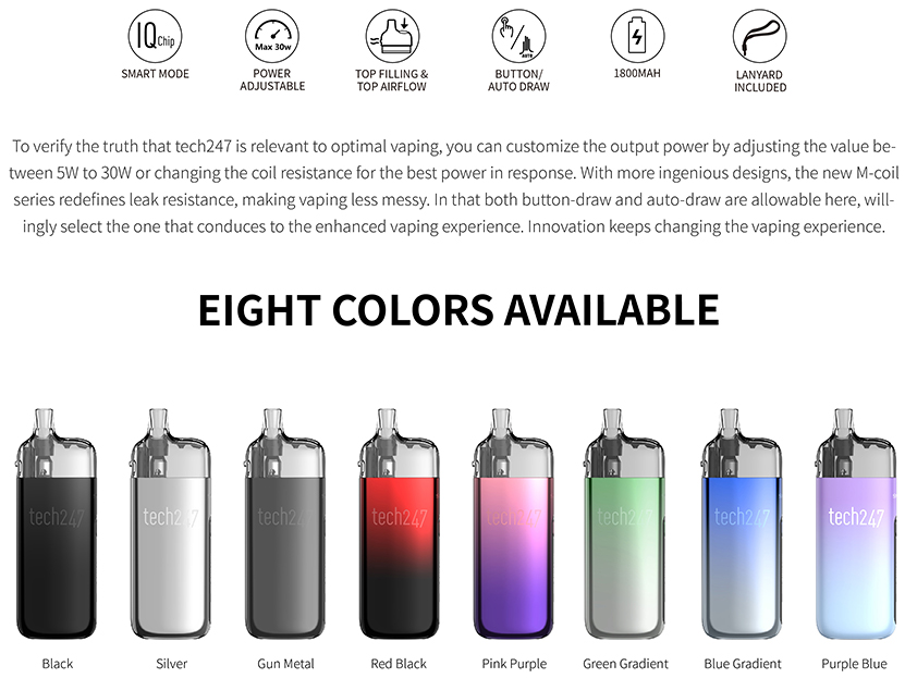 SMOK Tech247 Kit Main Features