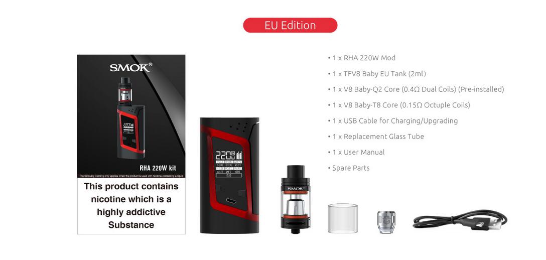 SMOK RHA220 Kit TPD Edition Features 5