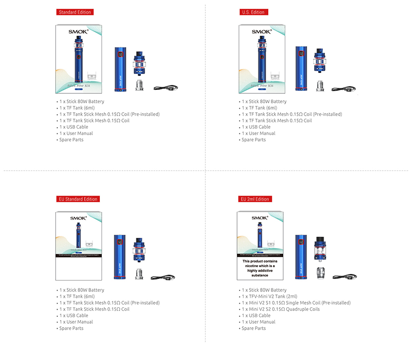 SMOK Stick 80W Kit Package