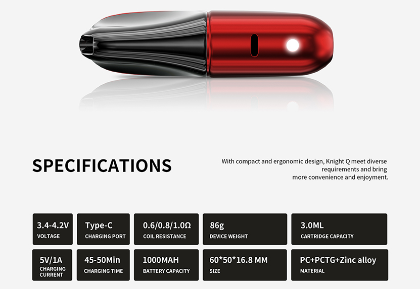 Smoant Knight Q Kit Specification