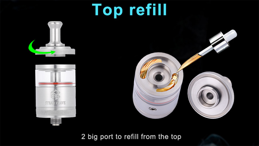 Steam Crave Aromamizer Classic MTL RTA Top Filling