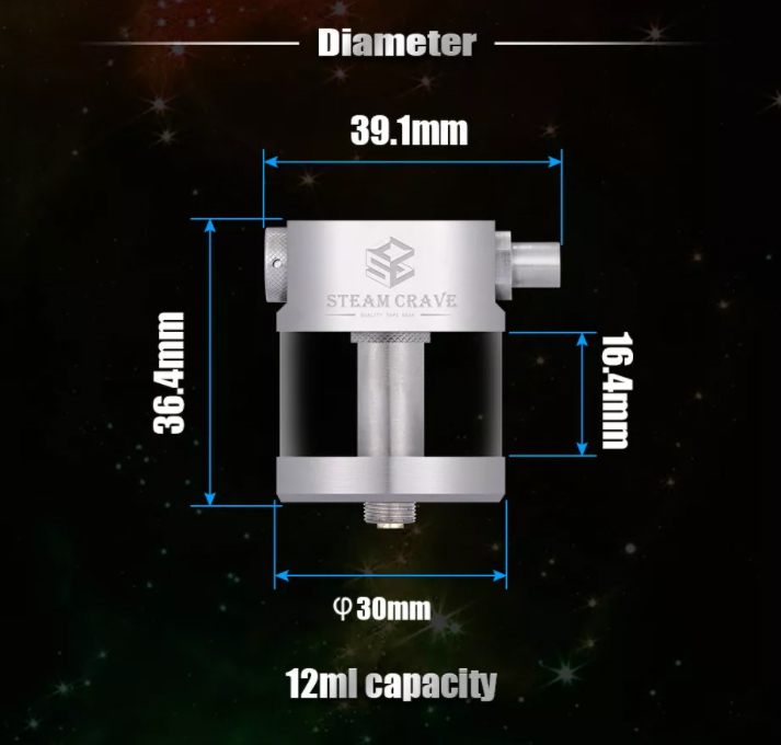 Steam Crave Pumper Squonker Tank 30mm Diameter