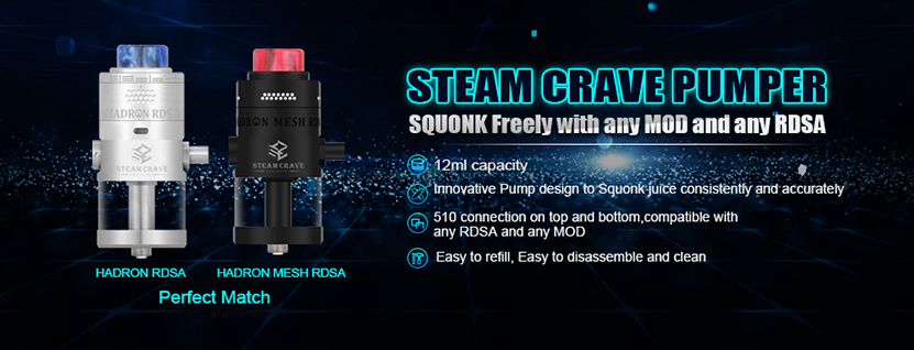 Steam Crave Pumper Squonker Tank Features