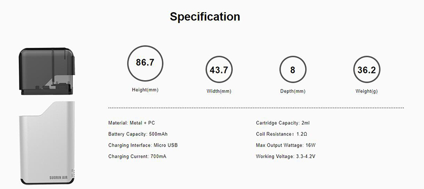 Suorin Air Kit PMTA Version Feature 7