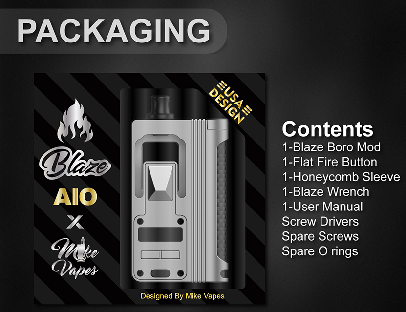 ThunderHead Creations Blaze AIO Boro Mod Packing List