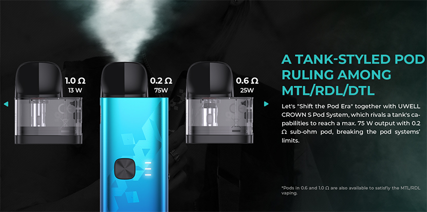 Uwell Crown S Pod Kit Tank-style Pod