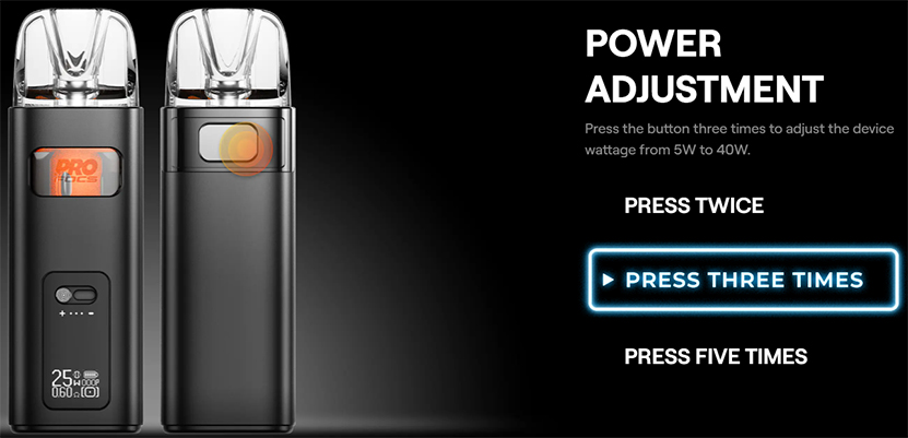 Uwell EM2 Pod System Kit Power Adjustment