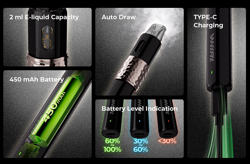 Uwell Whirl F Pod Kit Features