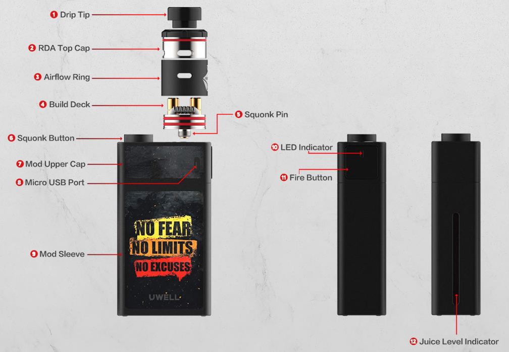 Uwell Blocks Squonk Kit Features 01